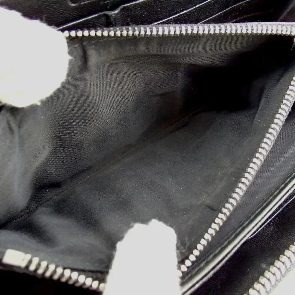 Authentic Christian Dior 25MA 1123 Lady Dior Cannage Stitch Zip Around purse
